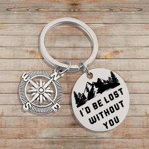 Compass Keychain - Travel - To My Dad - You Are My Compass When I Get Lost - Gkw18001