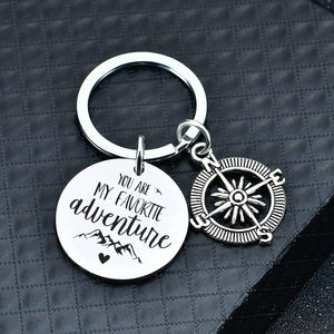 Compass Keychain - Travel - To My Man - You Are My Best Friend, My Soulmate, My Everything - Gkw16025