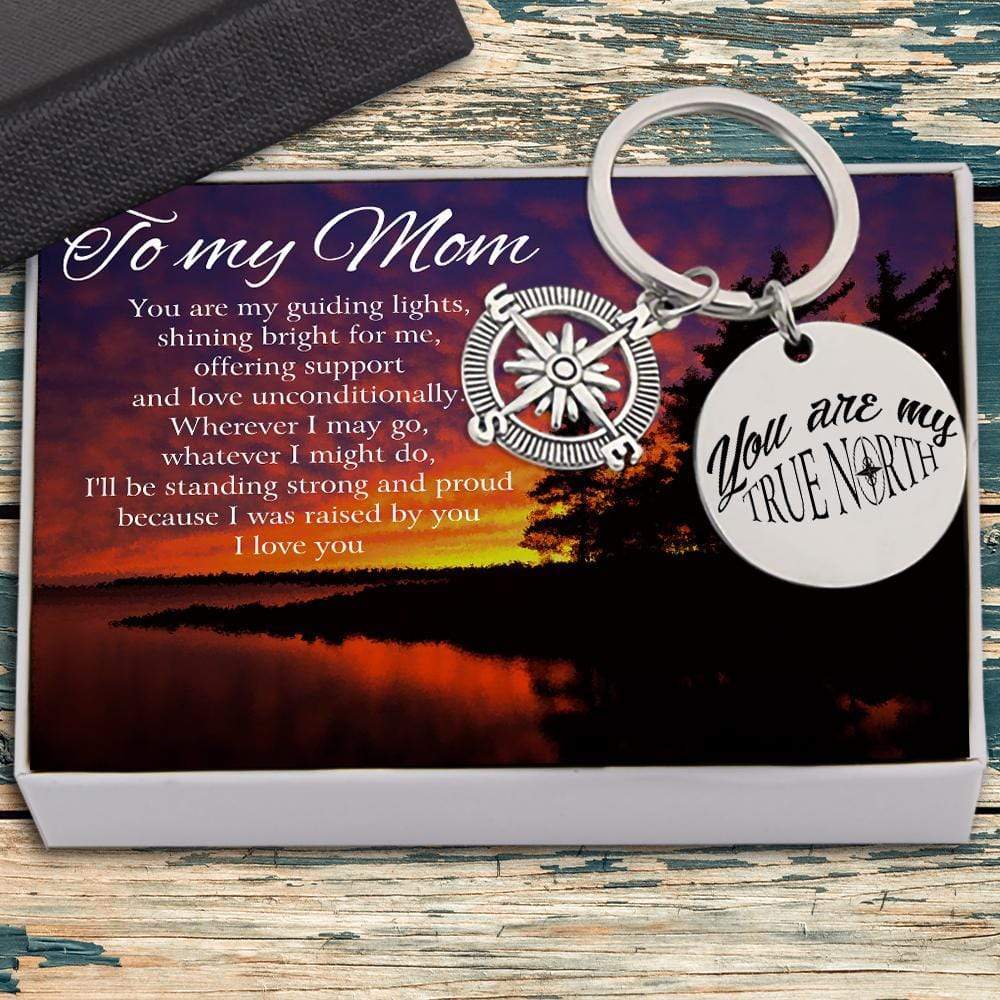 Compass Keychain - Travel - To My Mom - You Are My True North - Gkw19003