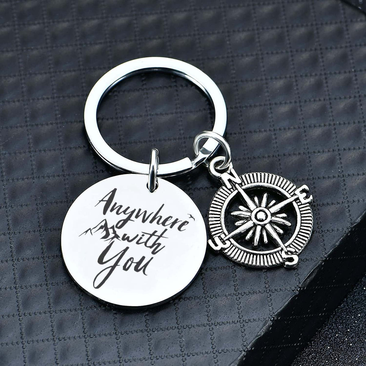 Compass Keychain - Travel - To My Soulmate - I Love You For - Gkw13017