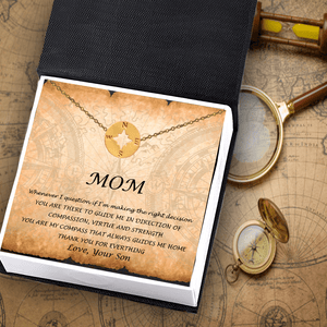 Compass Necklace - Family - From Son - To My Mom - Thank You For Everything - Gneq19002
