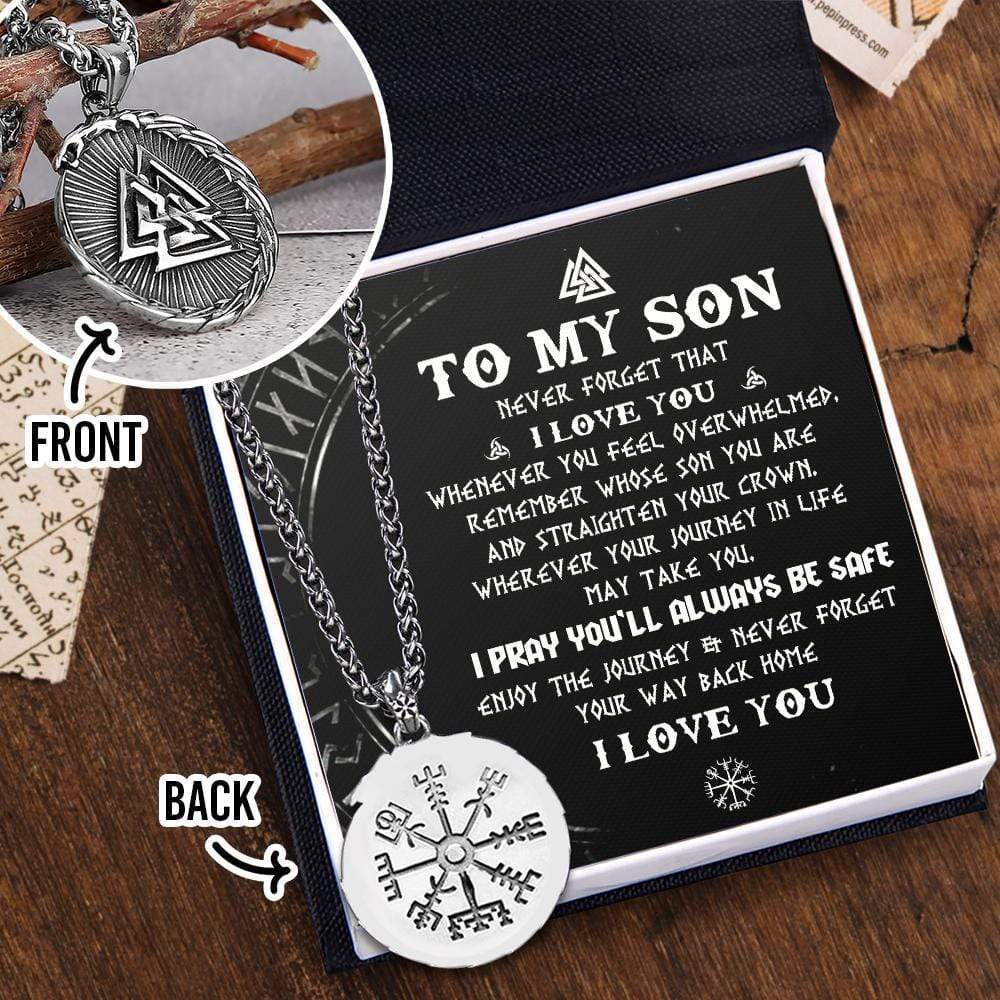 Compass Nordic Necklace - Viking - To My Son - Enjoy The Journey - Gnfv16001