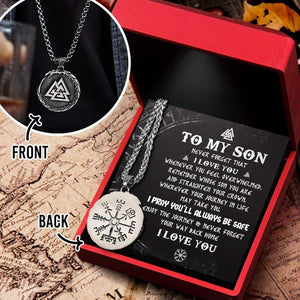 Compass Nordic Necklace - Viking - To My Son - Enjoy The Journey - Gnfv16001
