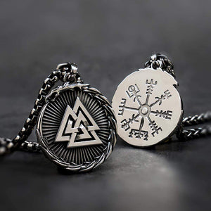 Compass Nordic Necklace - Viking - To My Son - I Love You To Valhalla And Back - Gnfv16003
