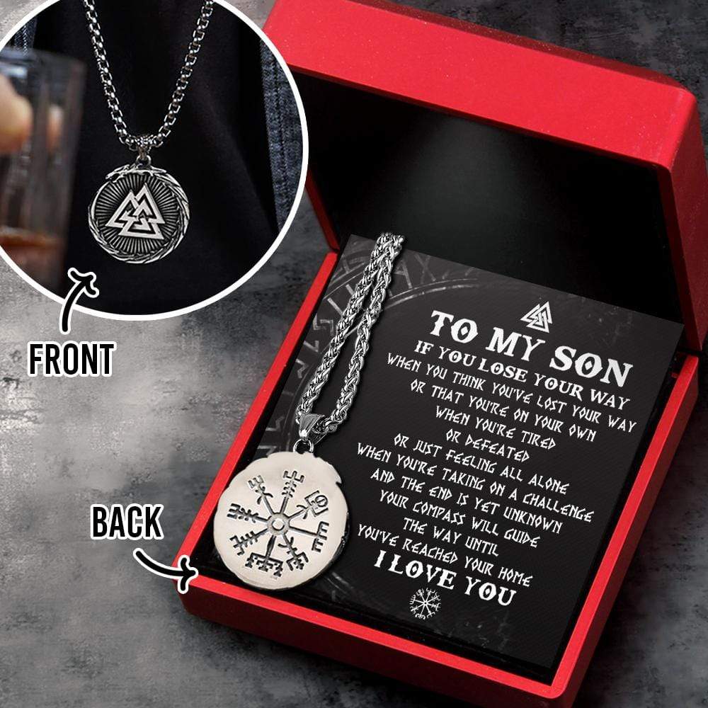 Compass Nordic Necklace - Viking - To My Son - Your Compass Will Guide The Way - Gnfv16002