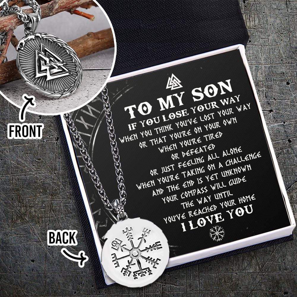 Compass Nordic Necklace - Viking - To My Son - Your Compass Will Guide The Way - Gnfv16002