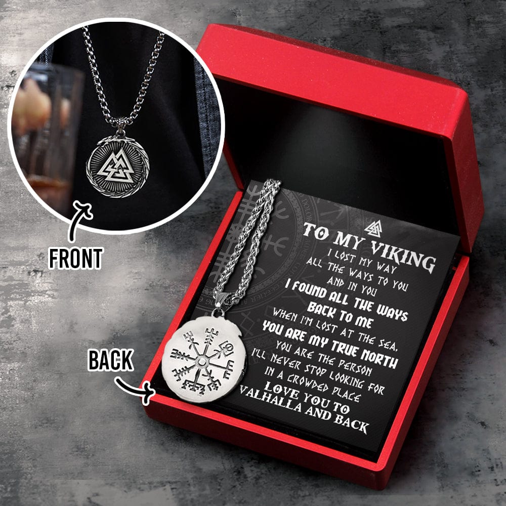 Compass Nordic Necklace - Viking - To My Viking Man - I Love You To Valhalla And Back - Gnfv26004