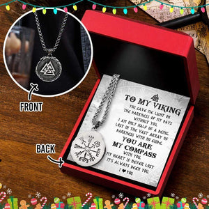 Compass Nordic Necklace - Viking - To My Viking Man - You Are My Compass - Gnfv26002