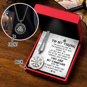 Compass Nordic Necklace - Viking - To My Viking Man - You Are My Compass - Gnfv26003