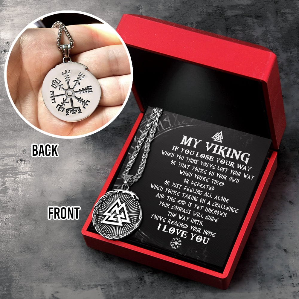 Compass Nordic Necklace - Viking - To My Viking Man - Your Compass Will Guide The Way - Gnfv26002