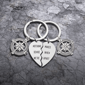 Compass Puzzle Keychains - Hiking - To My Soulmate - "Baby, Let's Go Hiking" - Gkdf13004