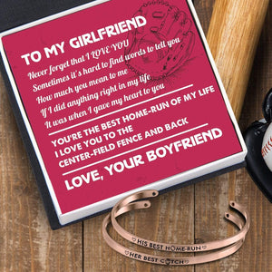Couple Bracelets - Baseball - To My Girlfriend - Her Best Catch - Gbt13025