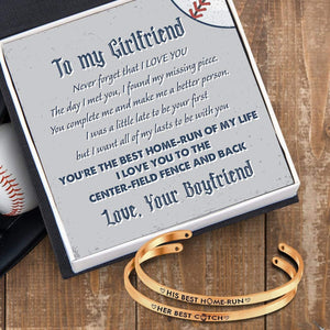 Couple Bracelets - Baseball - To My Girlfriend - My Missing Piece - Gbt13026