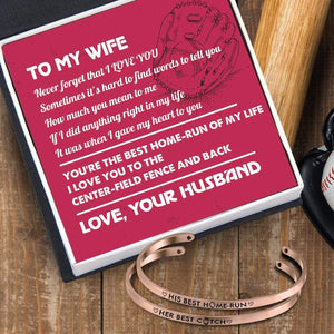 Couple Bracelets - Baseball - To My Wife - I Love You - Gbt15018