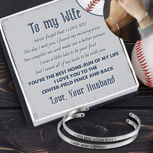 Couple Bracelets - Baseball - To My Wife - You Complete Me - Gbt15019