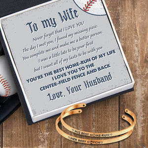 Couple Bracelets - Baseball - To My Wife - You Complete Me - Gbt15019