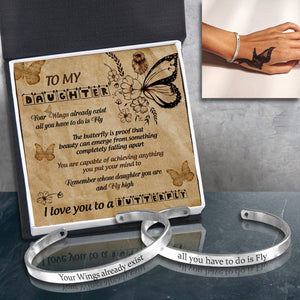 Couple Bracelets - Butterfly - To My Daughter - I Love You To A Butterfly - Gbt17004