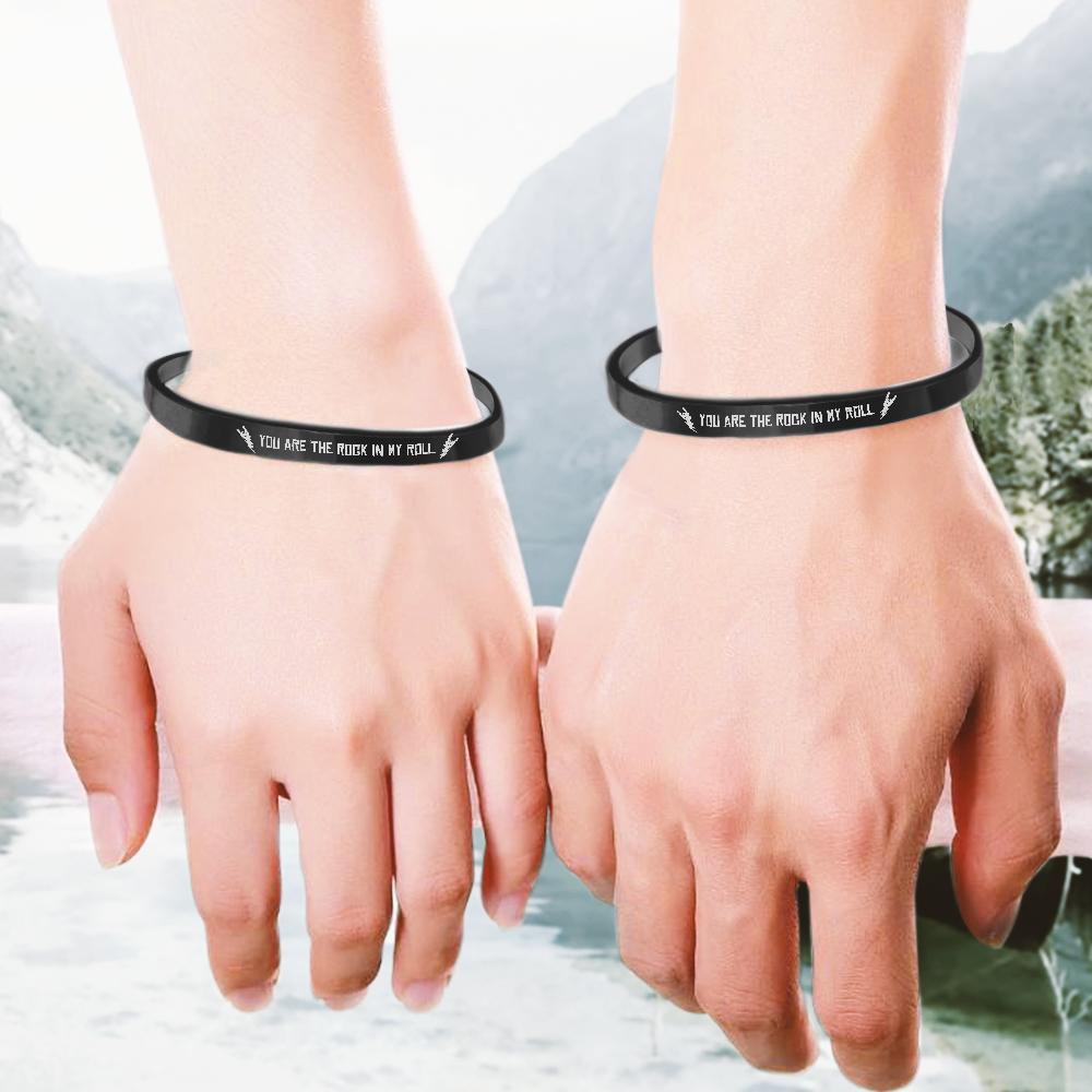 Couple Bracelets - Guitar - To My Rockin' Man - You Are The Rock In My Roll - Gbt26034