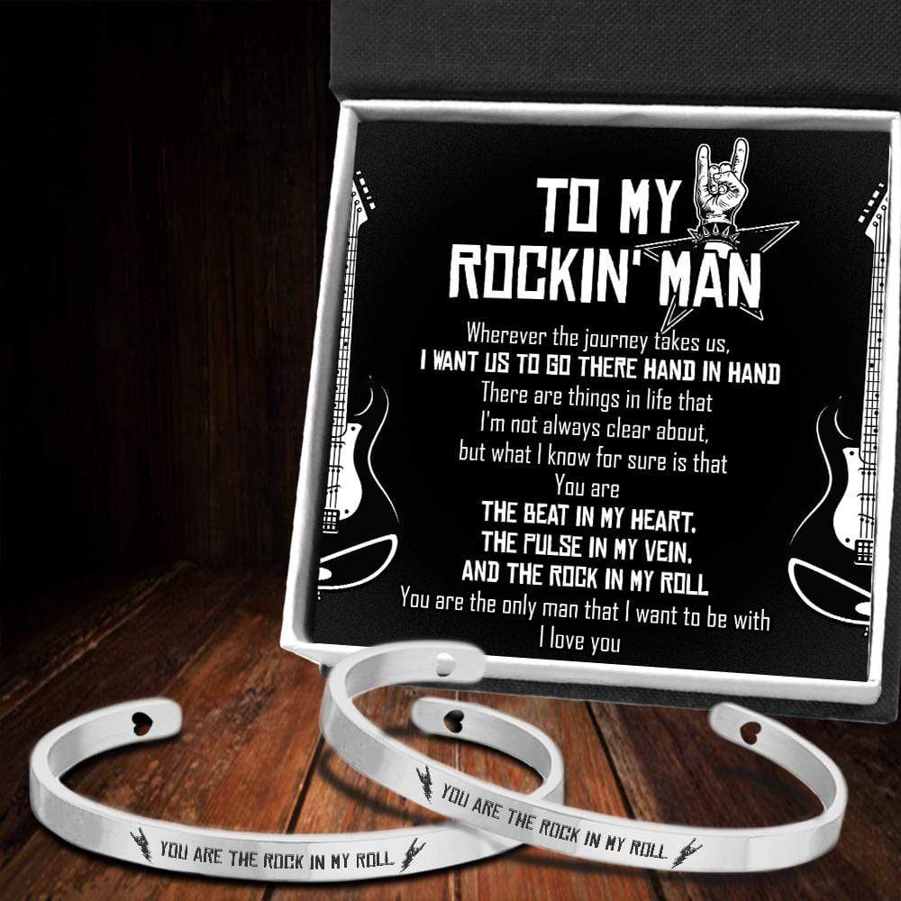 Couple Bracelets - Guitar - To My Rockin' Man - You Are The Rock In My Roll - Gbt26034