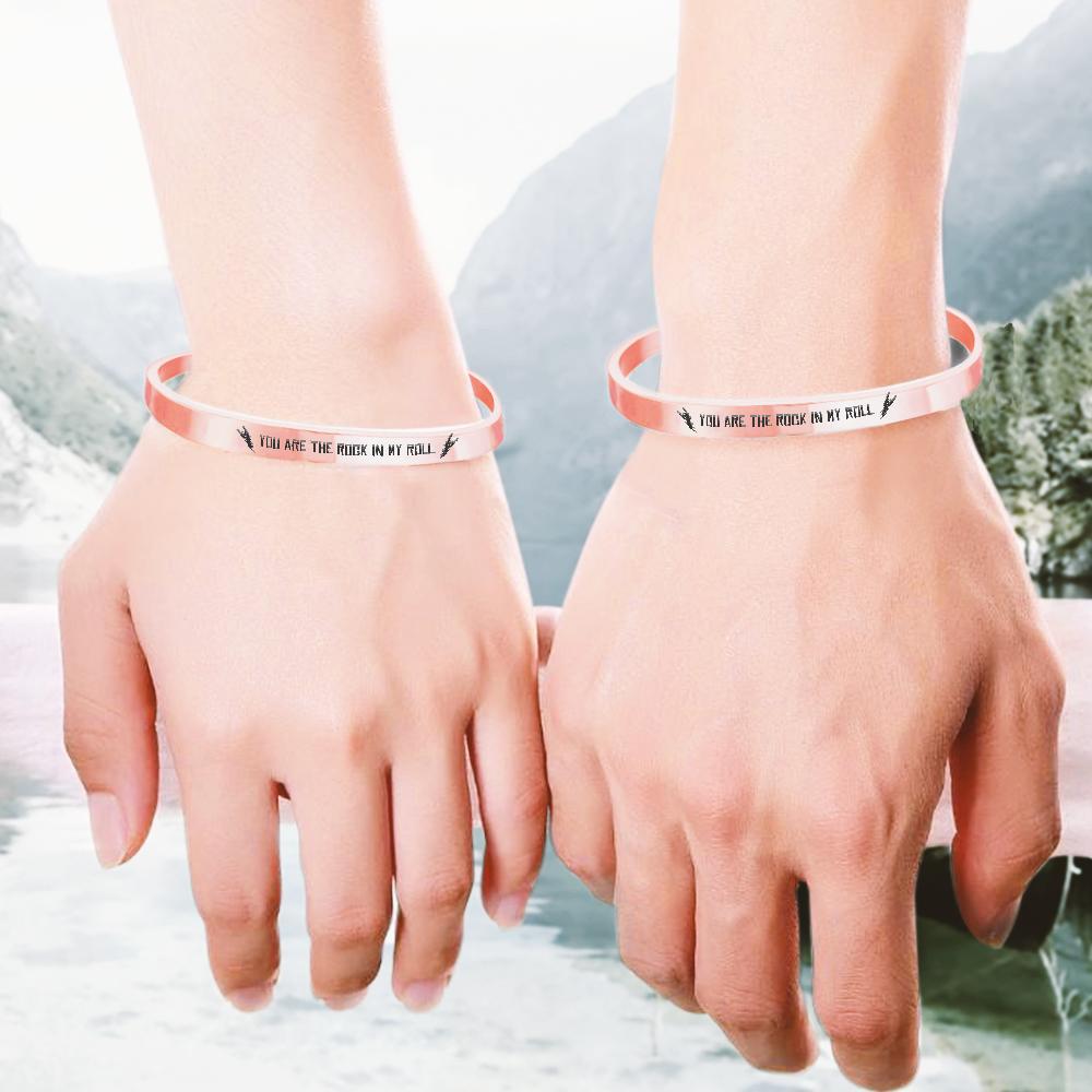 Couple Bracelets - Guitar - To My Rockin' Man - You Are The Rock In My Roll - Gbt26034