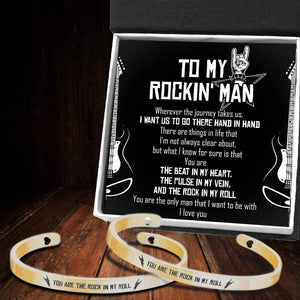 Couple Bracelets - Guitar - To My Rockin' Man - You Are The Rock In My Roll - Gbt26034