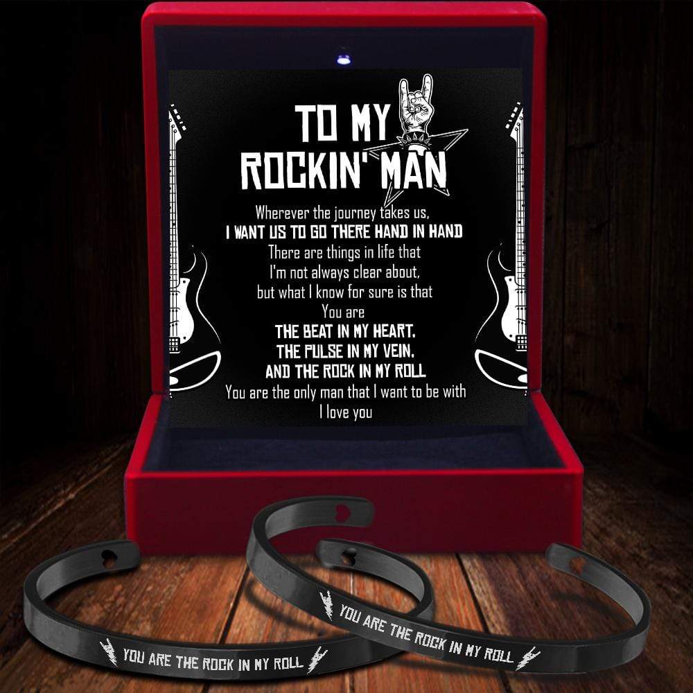 Couple Bracelets - Guitar - To My Rockin' Man - You Are The Rock In My Roll - Gbt26034