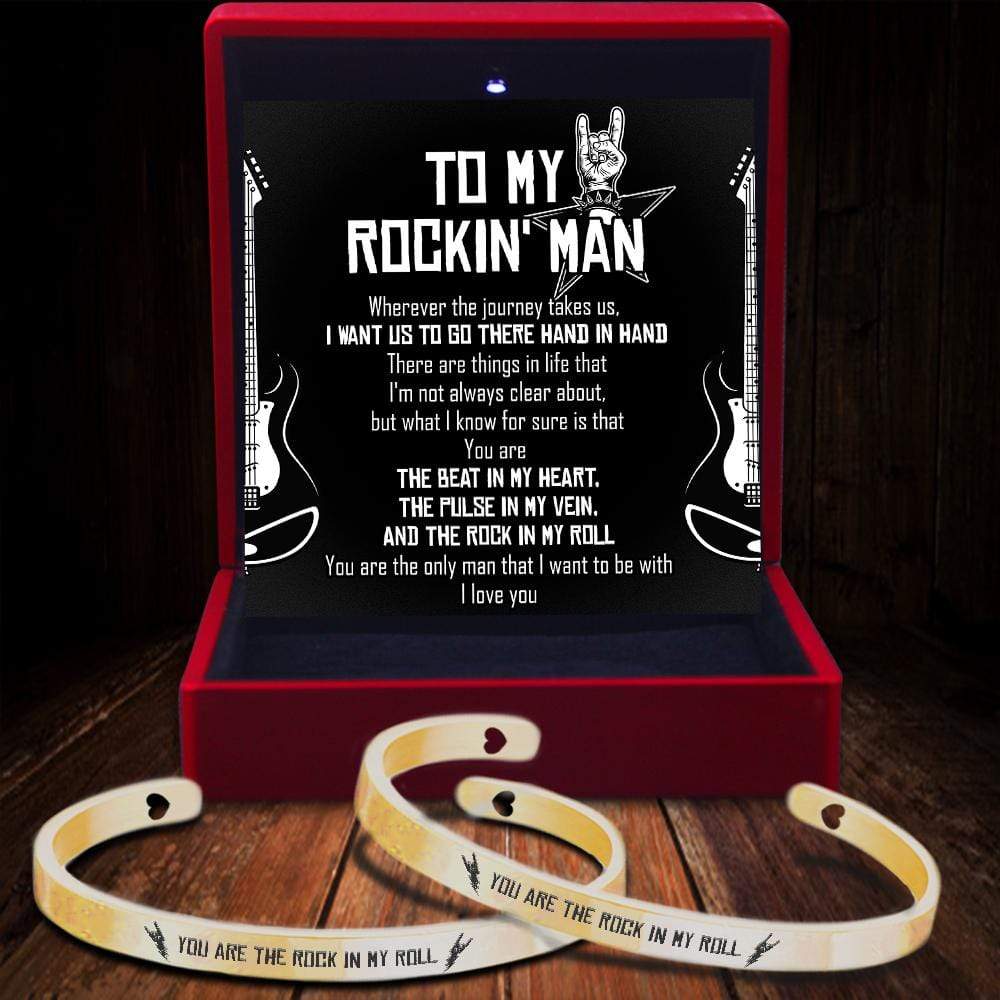 Couple Bracelets - Guitar - To My Rockin' Man - You Are The Rock In My Roll - Gbt26034