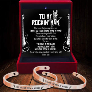 Couple Bracelets - Guitar - To My Rockin' Man - You Are The Rock In My Roll - Gbt26034