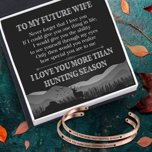 Couple Bracelets - Hunting Lovers - To My Future Wife - I Love You More Than Hunting Season - Gbt25007