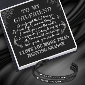 Couple Bracelets - Hunting Lovers - To My Girlfriend - I Love You More Than Hunting Season - Gbt13004