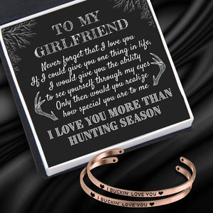 Couple Bracelets - Hunting Lovers - To My Girlfriend - I Love You More Than Hunting Season - Gbt13004