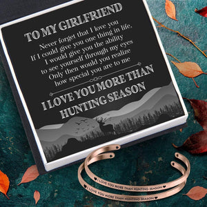 Couple Bracelets - Hunting Lovers - To My Girlfriend - I Love You More Than Hunting Season - Gbt13009