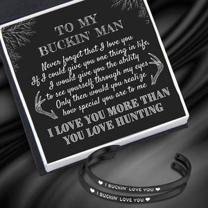 Couple Bracelets - Hunting Lovers - To My Man - I Love You More Than You Love Hunting - Gbt26010