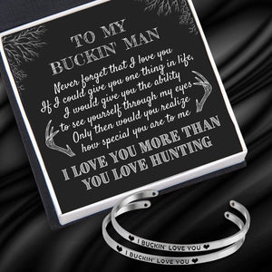 Couple Bracelets - Hunting Lovers - To My Man - I Love You More Than You Love Hunting - Gbt26010