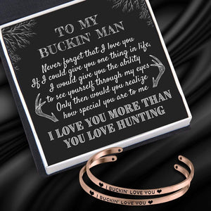 Couple Bracelets - Hunting Lovers - To My Man - I Love You More Than You Love Hunting - Gbt26010