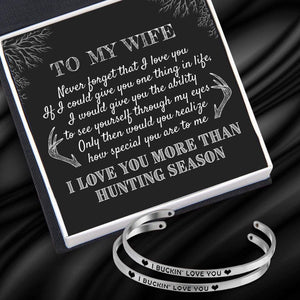 Couple Bracelets - Hunting Lovers - To My Wife - I Love You More Than Hunting Season - Gbt15003