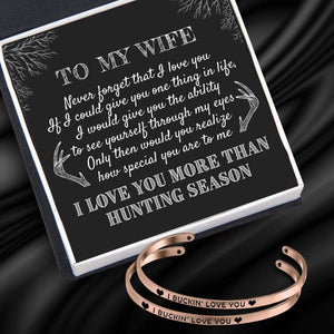 Couple Bracelets - Hunting Lovers - To My Wife - I Love You More Than Hunting Season - Gbt15003