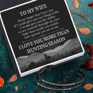 Couple Bracelets - Hunting Lovers - To My Wife - I Love You More Than Hunting Season - Gbt15008