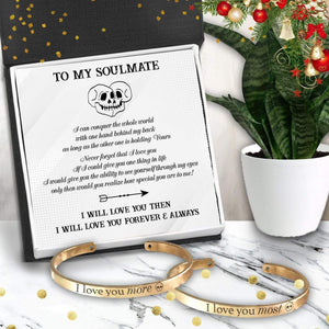 Couple Bracelets - Skull & Tattoo - To My Soulmate - I Will Love You Forever & Always - Gbt13033