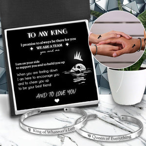 Couple Bracelets - Skull - To My King - I Promise To Always Be There For You - Gbt26037