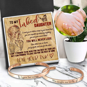 Couple Bracelets - Tattooed - To My Inked Daughter -You Will Never Lose - Gbt17002