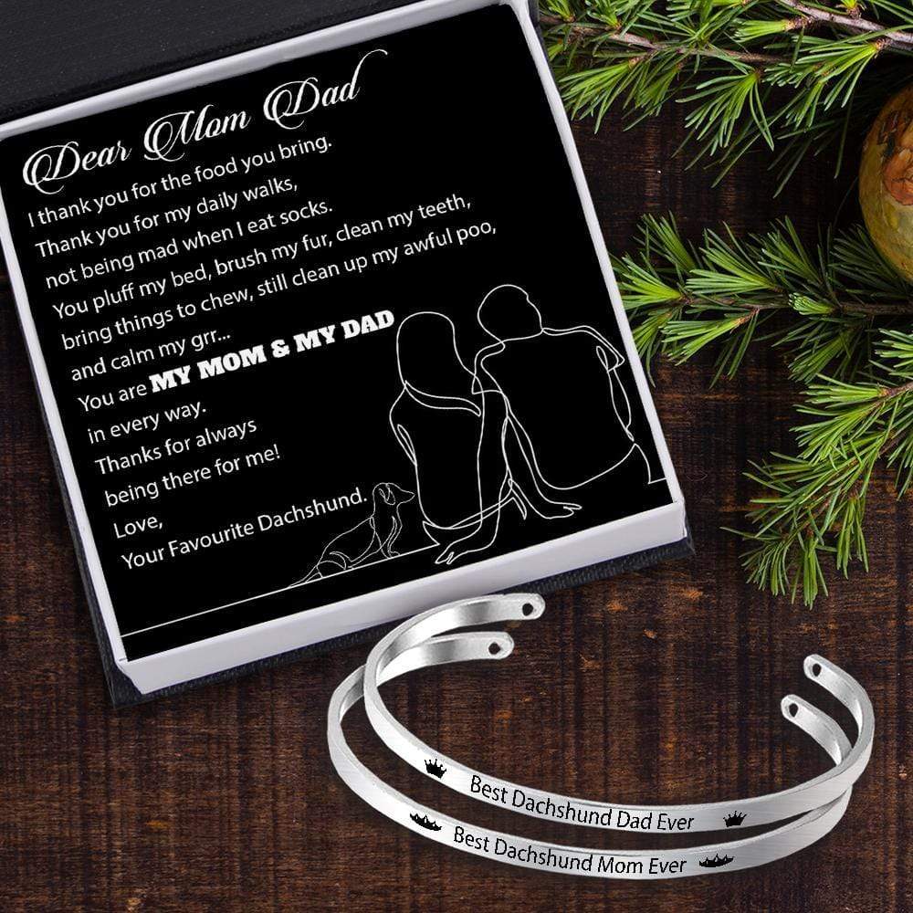 Couple Bracelets - To My Dog Mom and Dad - Dachshund Lover - You Are M -  Wrapsify