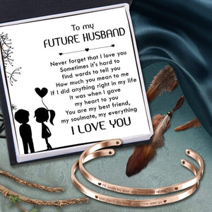 Couple Bracelets - To My Future Husband - I'll Walk By Your Side Every Day Of My Life - Gbt24003