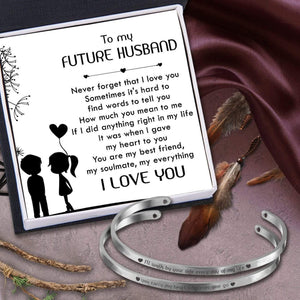 Couple Bracelets - To My Future Husband - I'll Walk By Your Side Every Day Of My Life - Gbt24003
