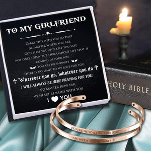 Couple Bracelets - To My Girlfriend - God Bless You And Keep You Safe - Gbt13007