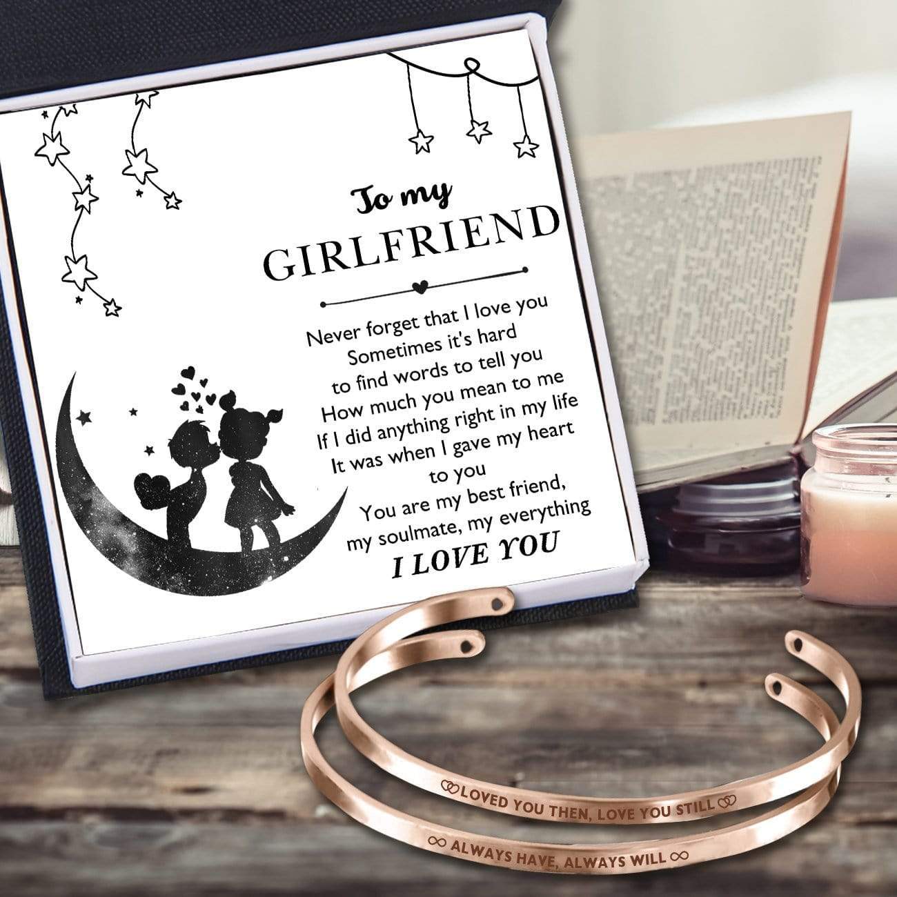 Couple Bracelets - to My Girlfriend - Loved You Then, Love You Still - Gbt13017 Rose Gold