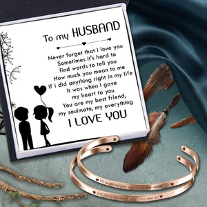 Couple Bracelets - To My Husband - I'll Walk By Your Side Every Day Of My Life - Gbt14005