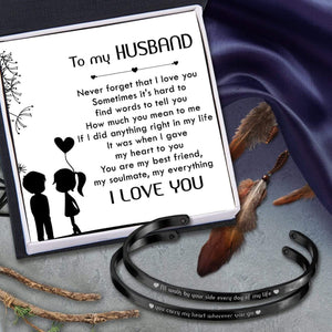 Couple Bracelets - To My Husband - I'll Walk By Your Side Every Day Of My Life - Gbt14005