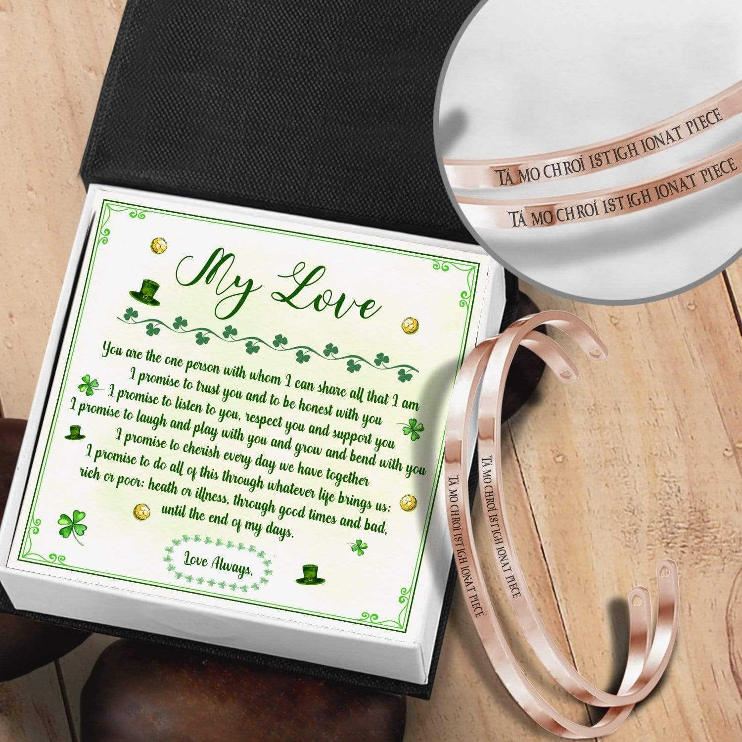 Couple Bracelets - To My Love - Tá Mo Chroí Istigh Ionat - Gbt13021