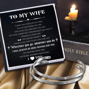 Couple Bracelets - To My Wife - God Bless You And Keep You Safe - Gbt15006